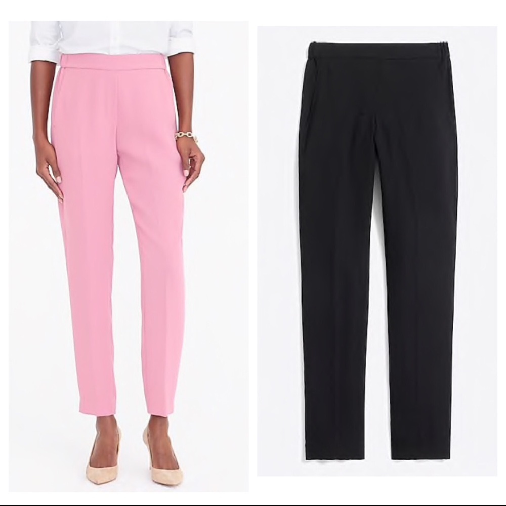 J. Crew Drapey Pull-on Pant in BLACK